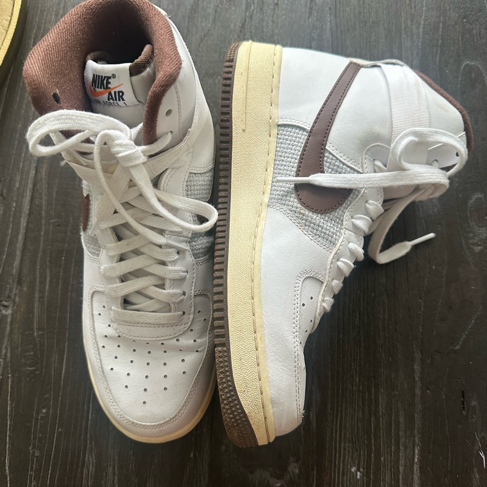 Nike Air White and Brown High-Tops